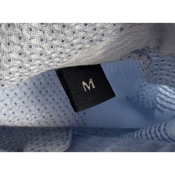 Zanella Harold Mens M Blue White Floral Design Button Down Long Sleeve Shirt - Picture 5 of 6